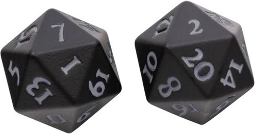 UP15943 Vivid Heavy Metal D20 Dice Set: Black published by Ultra Pro