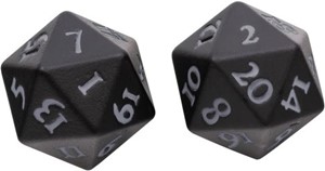 UP15943 Vivid Heavy Metal D20 Dice Set: Black published by Ultra Pro