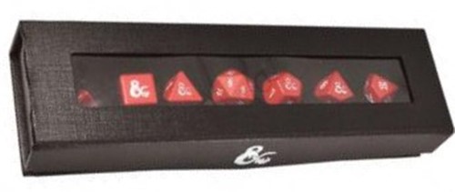 UP18395 Dungeons And Dragons RPG: Heavy Metal Red And White 7 RPG Dice Set published by Ultra Pro