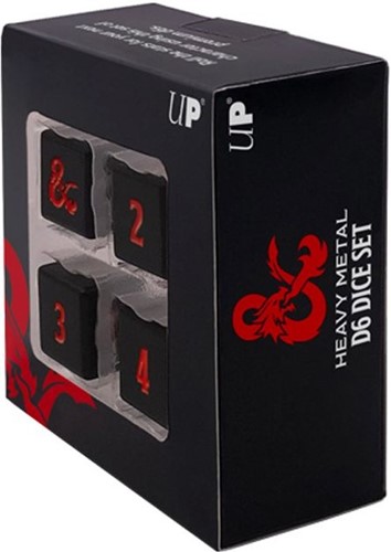 UP18613 Dungeons and Dragons Heavy Metal D6 4x Dice Set published by Ultra Pro