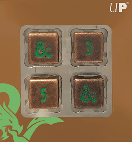 Heavy Metal Copper and Green D6 Dice Set