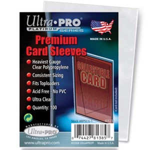 UP81385 Ultra Pro - Pack Of 100: 2-1/2inch x 3-1/2inch Premium Card Sleeves published by Ultra Pro