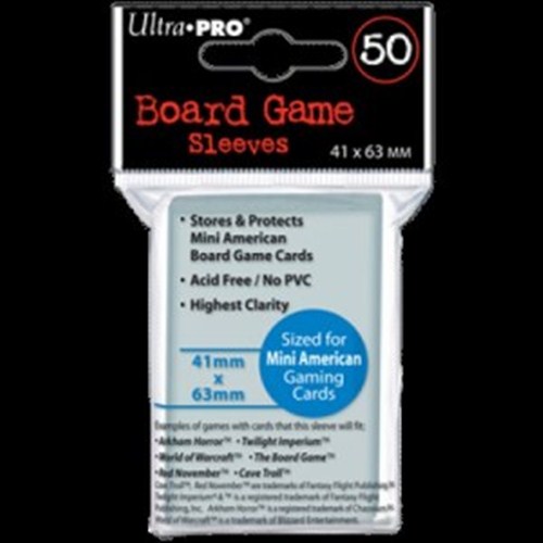 UP82662S 50 x Clear Mini American Card Sleeves 41mm x 63mm (Ultra Pro) published by Ultra Pro