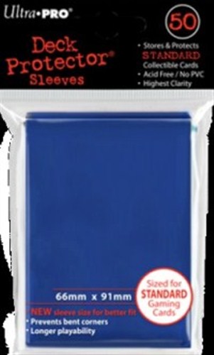 UP82670S 50 x Blue Standard Card Sleeves 66mm x 91mm (Ultra Pro) published by Ultra Pro