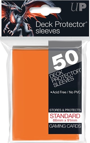 UP82673S 50 x Orange Standard Card Sleeves 66mm x 91mm (Ultra Pro) published by Ultra Pro