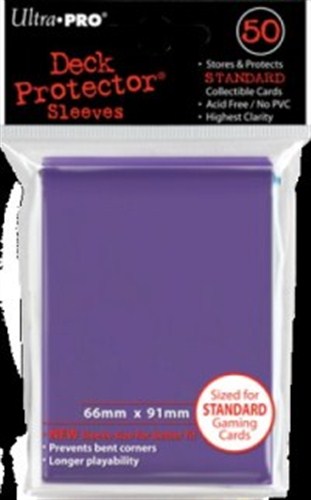 UP82676S 50 x Purple Standard Card Sleeves 66mm x 91mm (Ultra Pro) published by Ultra Pro
