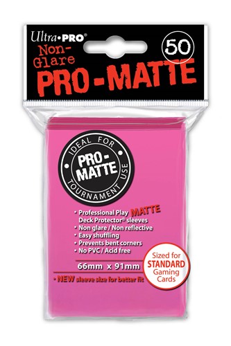 UP84147S Ultra Pro - Deck Protector ProMatte Bright Pink published by Ultra Pro