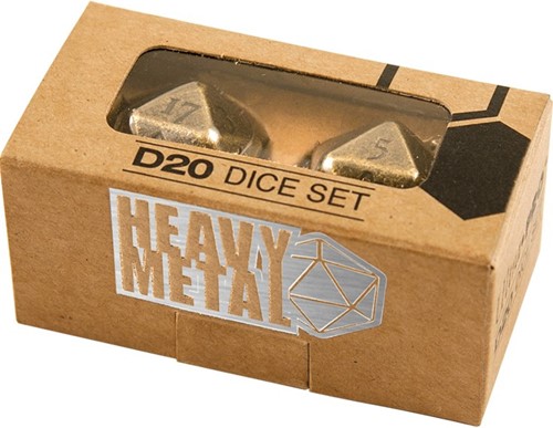 UP84597 Heavy Metal D20 Dice Set: Bronze published by Ultra Pro