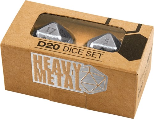 UP84900 Heavy Metal D20 Dice Set: Chrome published by Ultra Pro