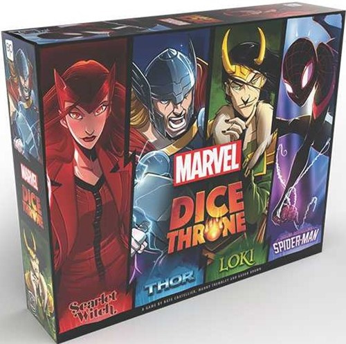 Marvel Dice Throne Card Game: 4-Hero Box (Scarlet Witch, Thor, Loki, Spider-Man)