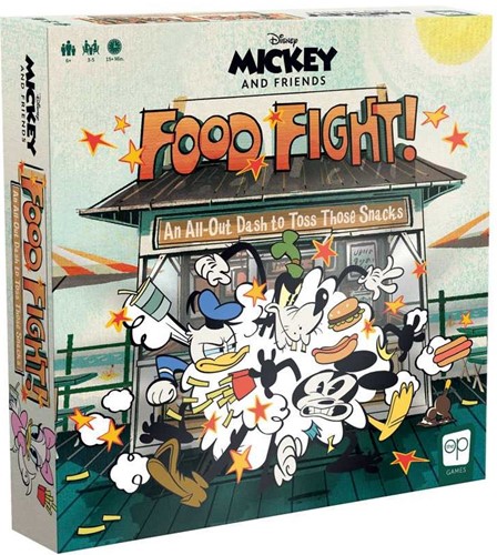 USOPA658002100 Disney Mickey And Friends Food Fight Board Game published by USAOpoly