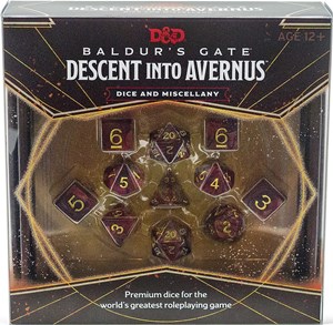 WTCC6300 Dungeons And Dragons RPG: Baldur's Gate: Descent Into Avernus Dice Set published by Wizards of the Coast