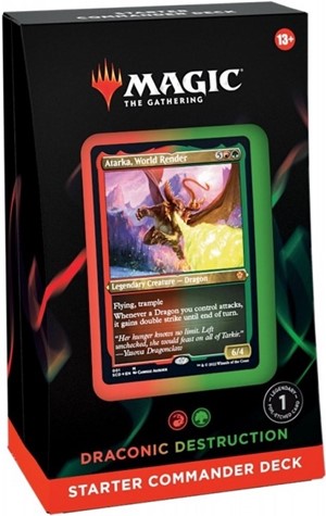 2!WTCC9923S2 MTG Evergreen Draconic Destruction Commander Deck published by Wizards of the Coast