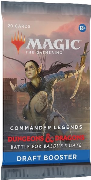 2!WTCD1003S MTG Commander Legends Baldur's Gate Draft Booster Pack published by Wizards of the Coast