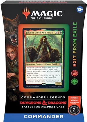 2!WTCD1007S4 MTG Commander Legends Baldur's Gate Exit From Exile Commander Deck published by Wizards of the Coast