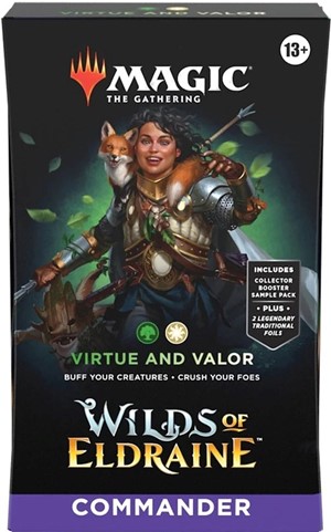 2!WTCD2470S2 MTG Wilds Of Eldraine Virtue And Valor Commander Deck published by Wizards of the Coast