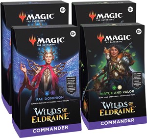 2!WTCD2470 MTG Wilds Of Eldraine Commander Deck Display published by Wizards of the Coast