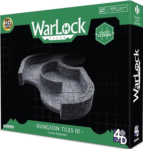 WZK16516 WarLock Tiles System: Dungeon Tile III - Curves published by WizKids Games