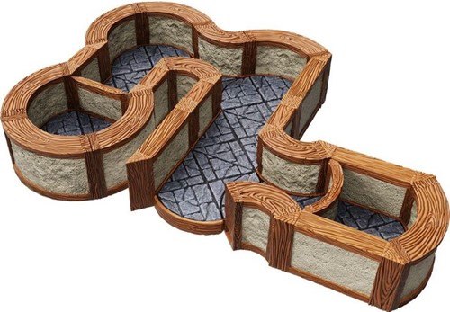 WZK16532 WarLock Tiles System: Town And Village Angles And Curves Expansion Pack 1 published by WizKids Games