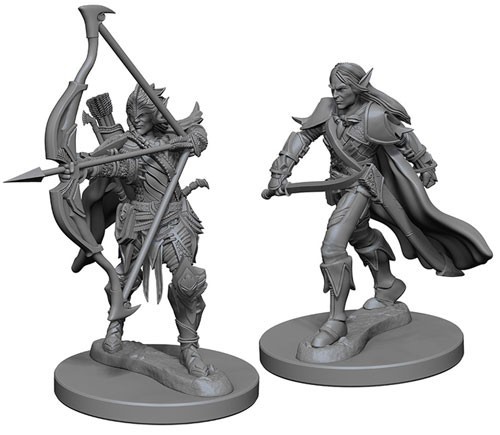 WZK72598S Pathfinder Deep Cuts Unpainted Miniatures: Elf Male Fighter published by WizKids Games