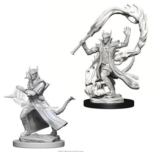 WZK73201S Dungeons And Dragons Nolzur's Marvelous Unpainted Minis: Tiefling Male Sorcerer published by WizKids Games