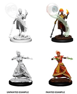 WZK73336S Dungeons And Dragons Nolzur's Marvelous Unpainted Minis: Fire Genasi Female Fighter published by WizKids Games