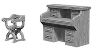 WZK73362S Pathfinder Deep Cuts Unpainted Miniatures: Desk And Chairs published by WizKids Games