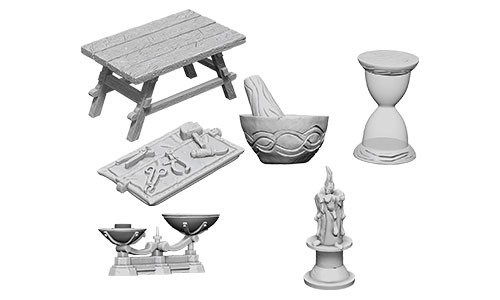 Pathfinder Deep Cuts Unpainted Miniatures: Workbench And Tools