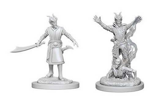 WZK73388S Dungeons And Dragons Nolzur's Marvelous Unpainted Minis: Tiefling Male Warlock published by WizKids Games