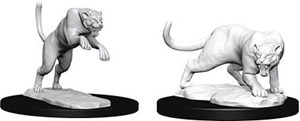 WZK73404S Dungeons And Dragons Nolzur's Marvelous Unpainted Minis: Panther And Leopard published by WizKids Games