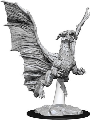 WZK73685 Dungeons And Dragons Nolzur's Marvelous Unpainted Minis: Young Copper Dragon published by WizKids Games