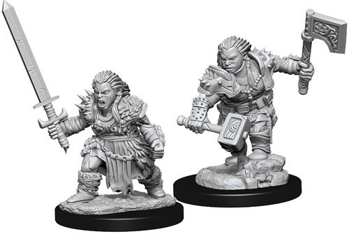 Pathfinder Deep Cuts Unpainted Miniatures: Dwarf Female Barbarian