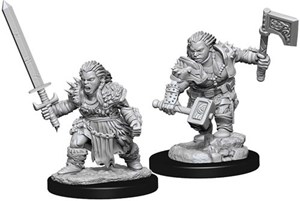 WZK73694S Pathfinder Deep Cuts Unpainted Miniatures: Dwarf Female Barbarian published by WizKids Games