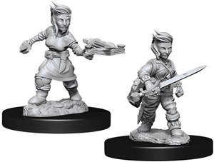 WZK73695S Pathfinder Deep Cuts Unpainted Miniatures: Halfling Female Rogue published by WizKids Games