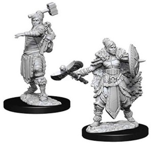 WZK73703S Dungeons And Dragons Nolzur's Marvelous Unpainted Minis: Half-Orc Female Barbarian published by WizKids Games