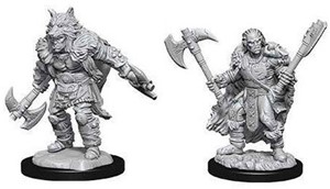 2!WZK73704S Dungeons And Dragons Nolzur's Marvelous Unpainted Minis: Half-Orc Male Barbarian published by WizKids Games