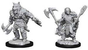 WZK73704S Dungeons And Dragons Nolzur's Marvelous Unpainted Minis: Half-Orc Male Barbarian published by WizKids Games