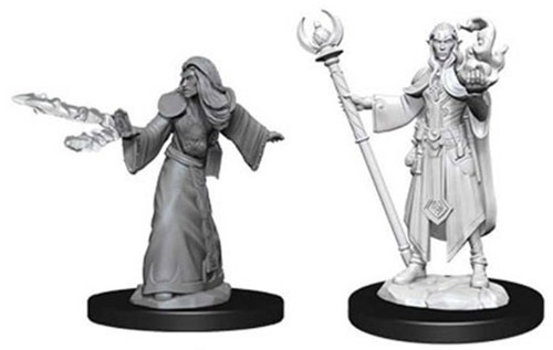 WZK73709S Dungeons And Dragons Nolzur's Marvelous Unpainted Minis: Elf Male Wizard 2 published by WizKids Games