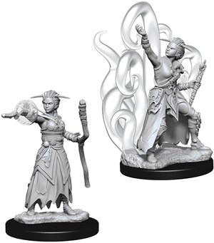 WZK73837S Dungeons And Dragons Nolzur's Marvelous Unpainted Minis: Human Female Warlock published by WizKids Games