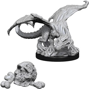 WZK73850S Dungeons And Dragons Nolzur's Marvelous Unpainted Minis: Black Dragon Wyrmling published by WizKids Games