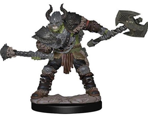WZK77503S Pathfinder Deep Cuts Painted Miniatures: Half-Orc Barbarian Male published by WizKids Games