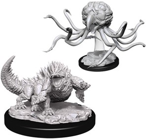 WZK90022S Dungeons And Dragons Nolzur's Marvelous Unpainted Minis: Grell And Basilisk published by WizKids Games