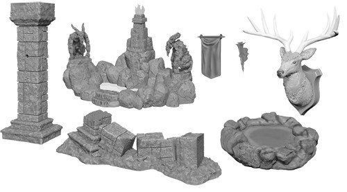 WZK90045 Pathfinder Deep Cuts Unpainted Miniatures: Pools And Pillars published by WizKids Games