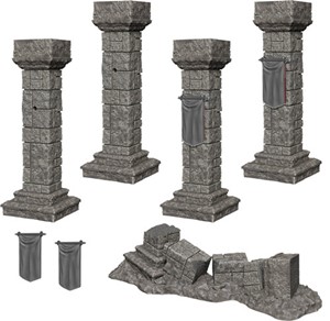 WZK90046 Pathfinder Deep Cuts Unpainted Miniatures: Pillars And Banners published by WizKids Games