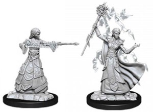 WZK90061S Dungeons And Dragons Nolzur's Marvelous Unpainted Minis: Elf Female Wizard 2 published by WizKids Games