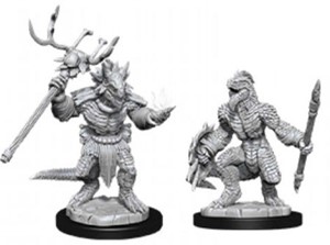 WZK90074S Dungeons And Dragons Nolzur's Marvelous Unpainted Minis: Lizardfolk And Lizardfolk Shaman published by WizKids Games