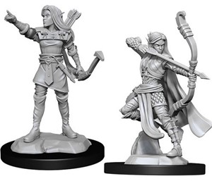 WZK90143S Dungeons And Dragons Nolzur's Marvelous Unpainted Minis: Elf Female Ranger 2 published by WizKids Games