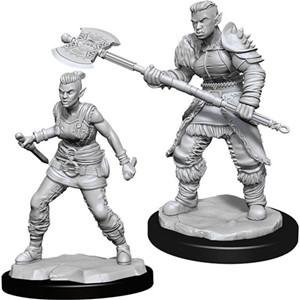 WZK90145S Dungeons And Dragons Nolzur's Marvelous Unpainted Minis: Orc Female Barbarian published by WizKids Games