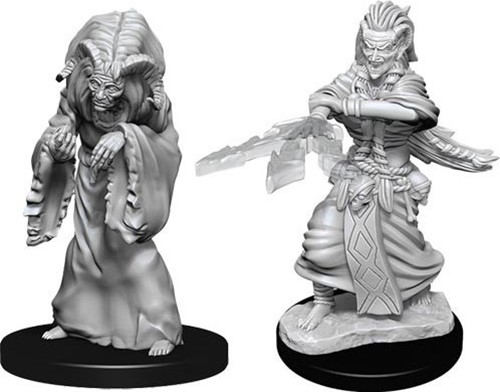 WZK90239S Dungeons And Dragons Nolzur's Marvelous Unpainted Minis: Night Hag And Dusk Hag published by WizKids Games