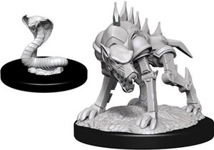 WZK90243S Dungeons And Dragons Nolzur's Marvelous Unpainted Minis: Iron Cobra And Iron Defender published by WizKids Games